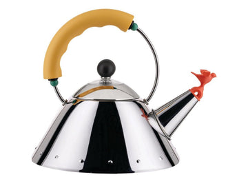 Alessi Kettle vattenkokare 1 liter, rostfritt stål/gul