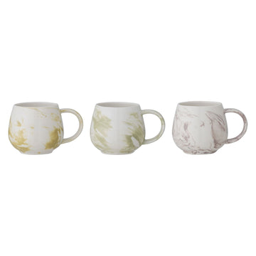 Bloomingville Palma Mugg Grön Stengods 3x30 cl