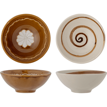 Bloomingville Heikki Skål Brun Stengods 2 st Ø12 cm