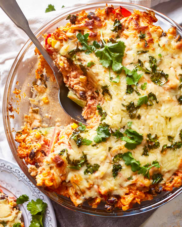 Krämig Fylld Paprikagratäng med Ris och Tex-Mex-smaker