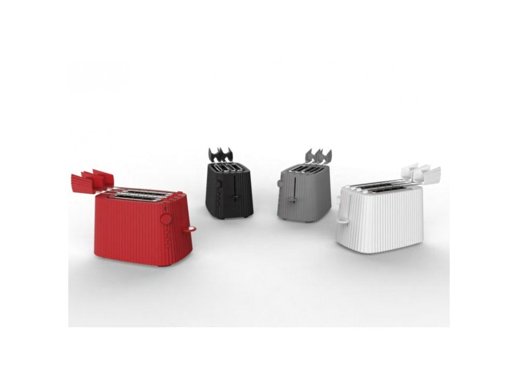 Alessi Brödrost PLISSE, 2 skivor, vit