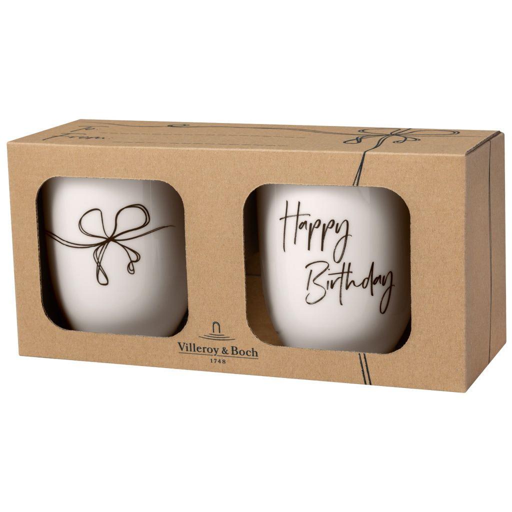 Villeroy & Boch Statement Grattis på födelsedagen Set 2 delar. 290 ml