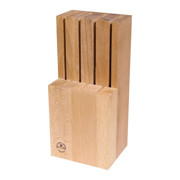 Ronneby Bruk Stående Knivblock För 7 Knivar Oljad Bok 25*12*11 Cm