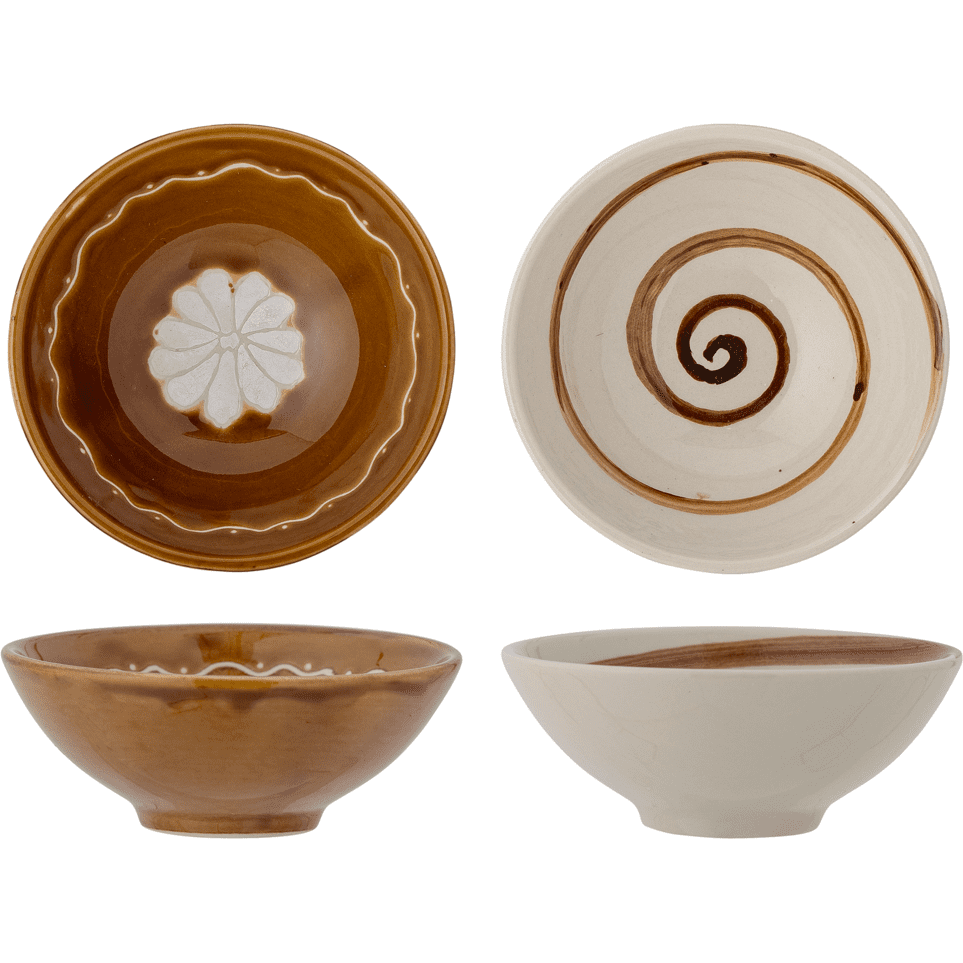 Bloomingville Heikki Skål Brun Stengods 2 st Ø12 cm